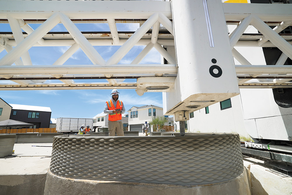 3D-printed concrete walls