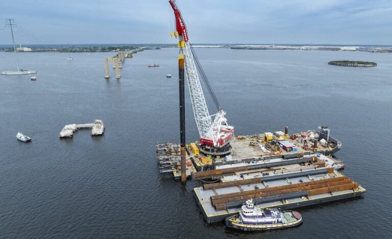 Test Pile Program Sets Stage for Key Bridge Rebuild